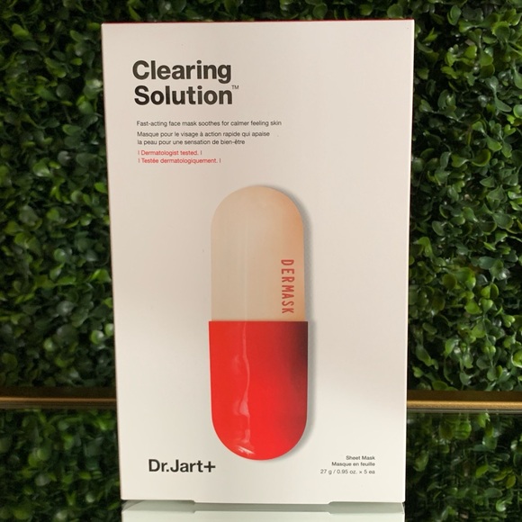 Dr. Jart+ Clearing Solution Sheet Facial Mask | NEW | 5 Masks | Dr Jart - Picture 1 of 13